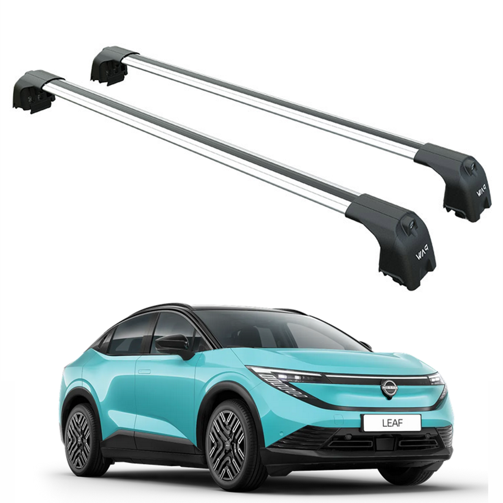For Nissan Leaf 2025- Up Roof Rack Cross Bars Metal Bracket Flush Rail Silver For Nissan Leaf 2025- Up Roof Rack Cross Bars Metal Bracket Flush Rail Silver